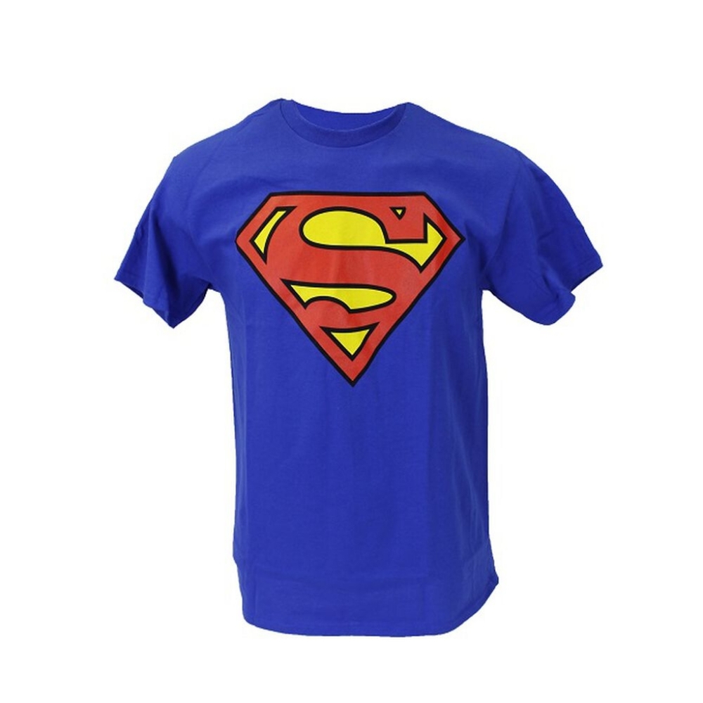 DC Comics Superman Blue Logo Glow in the Dark Tshirt Tee Size Small Men Unisex